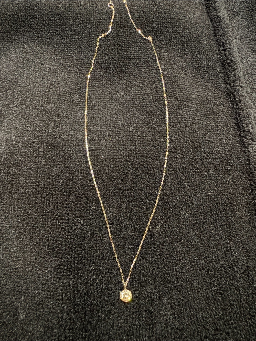 Unused Real Platinum Stud Diamond Necklace - Elegant Women's Jewelry 40cm